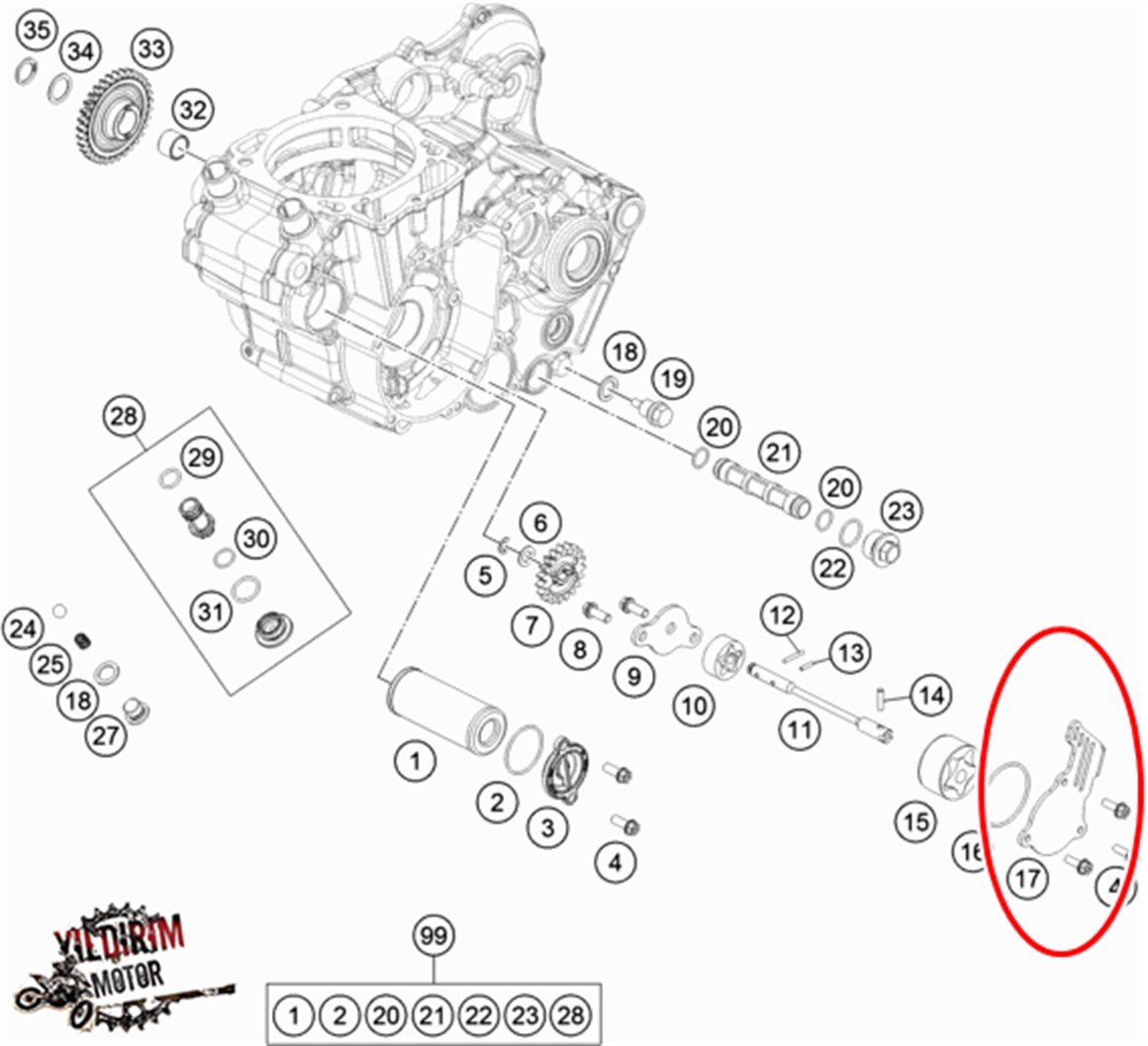 HUSQVARNA FE/FC YAĞ POMPA KAPAĞI 16-23