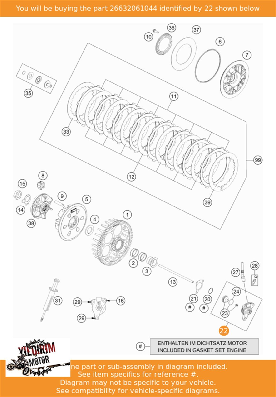 Husqvarna FS FE 450 Debriyaj Alt Merkez 17-20
