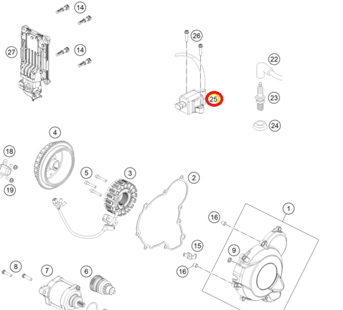 Husqvarna TE 250/300 Marş Bobini 18-21