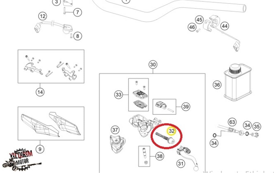 HUSQVARNA TE/FE BRAKTEC DEBRİYAJ ÜST MERKEZ TAMİR TAKIMI22-23