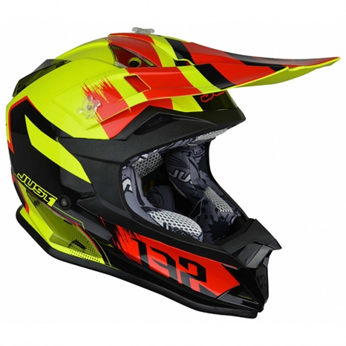 JUST1 J32 PRO KICK BLACK-RED -YELLOW KASK