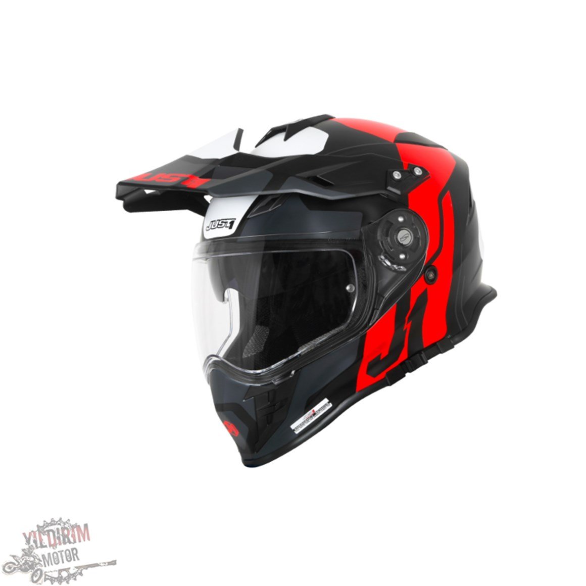 JUST1 J34 PRO TOUR FLUO RED/ BLACK KASK