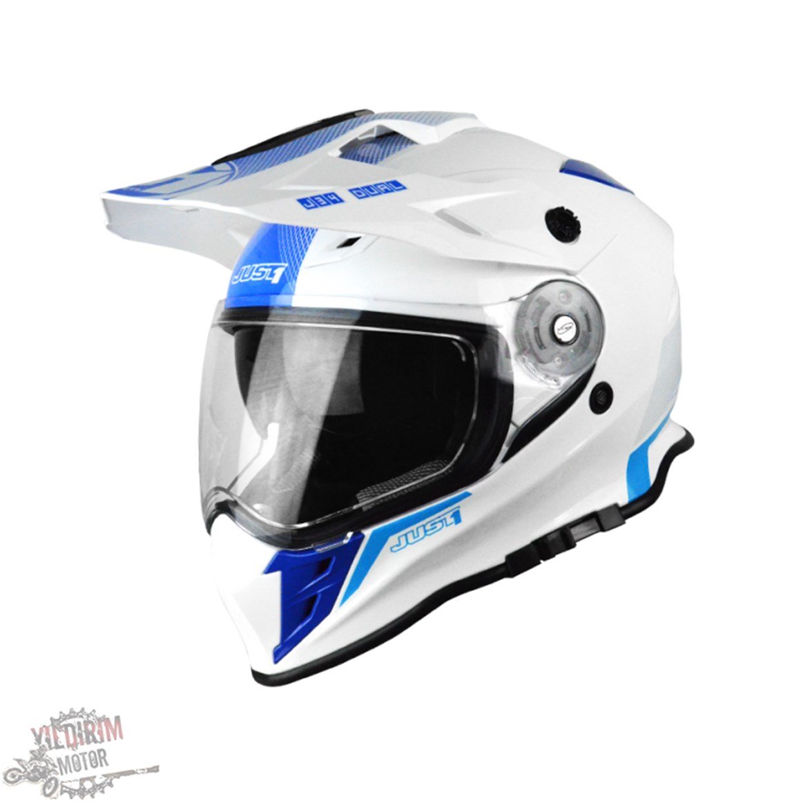 JUST1 J34 SHAPE neon blue KASK