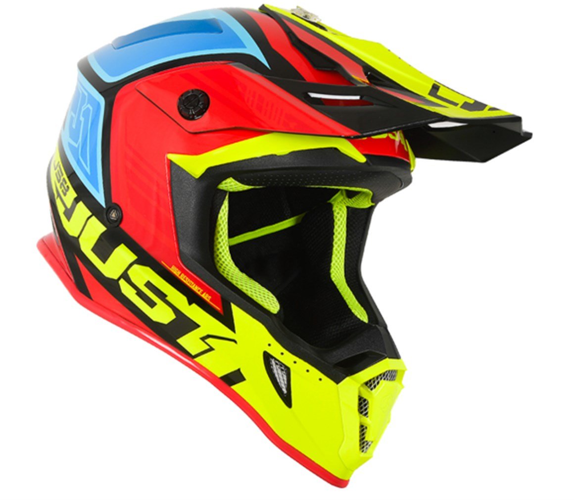 JUST1 J38 BLADE BLACK-YELLOW-RED-BLUE KASK