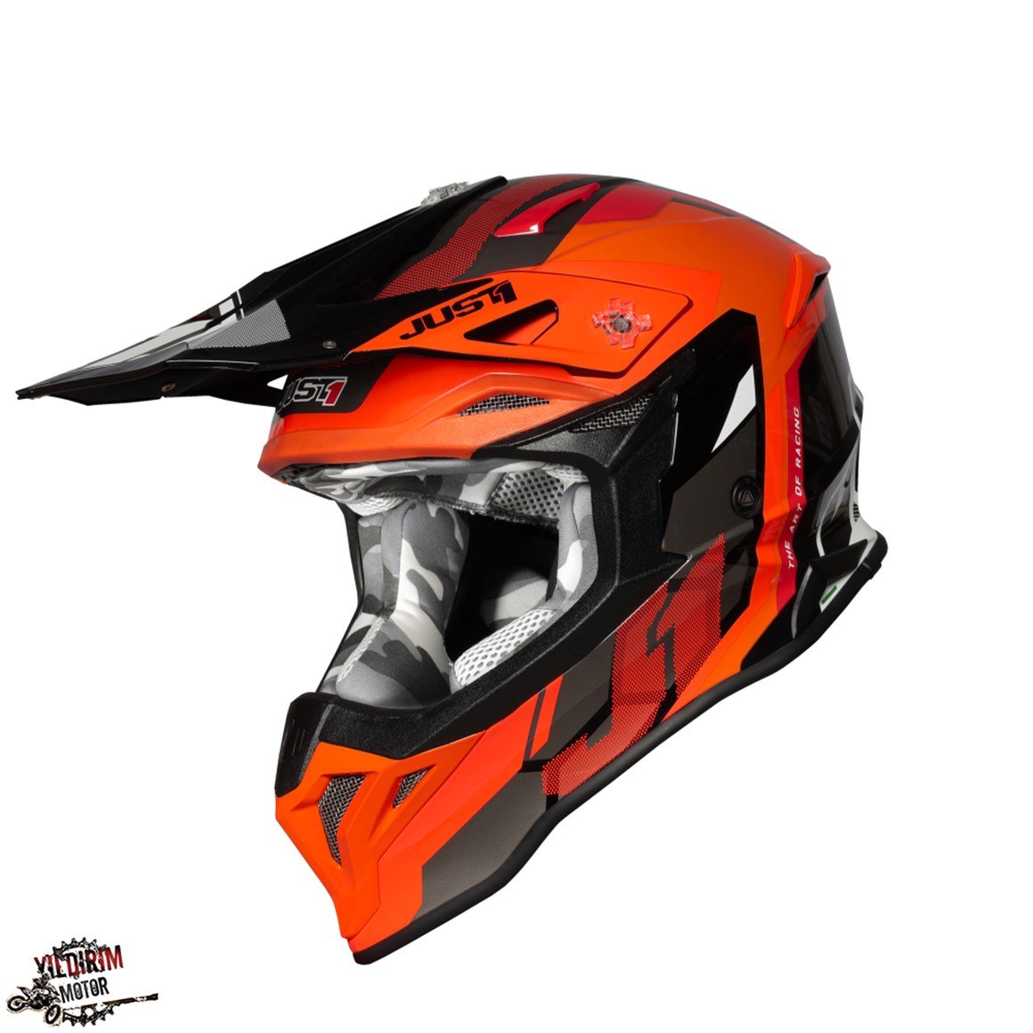 JUST1 J39 REACTOR FLUO TURUNCU SİYAH KASK