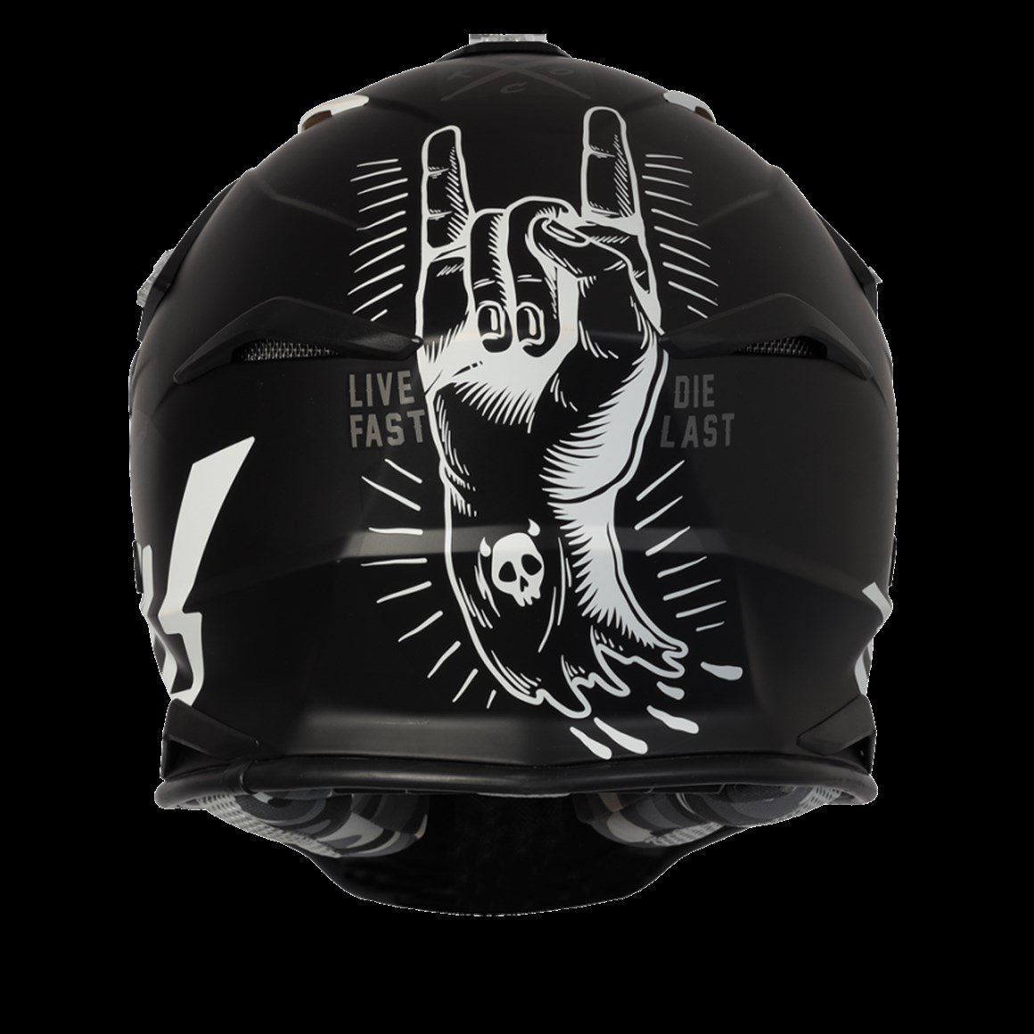 JUST1 J39 ROCK KIRMIZI BEYAZ SİYAH KASK