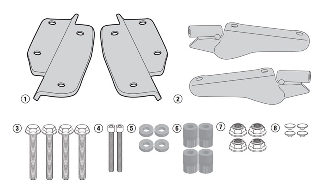KAPPA KR1144 HONDA CRF1000 AFRICA TWIN (16) ARKA ÇANTA DEMİRİ TAŞIYICI