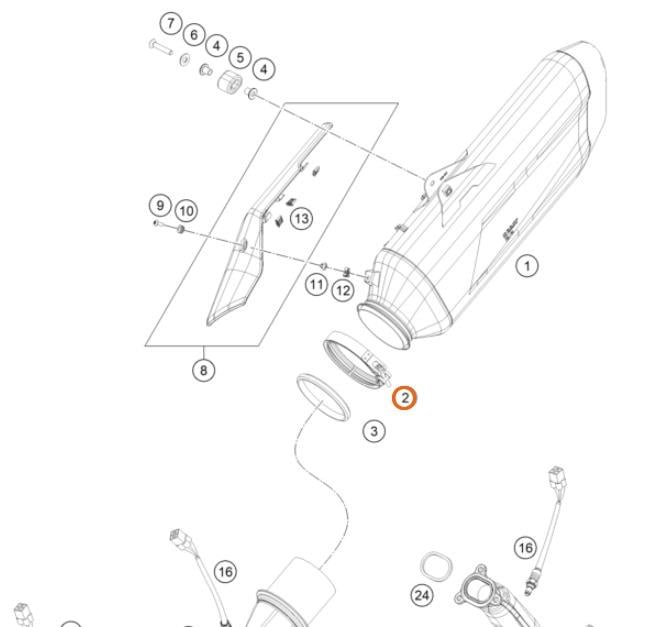 KTM 1290 EGZOZ KELEPÇESİ 