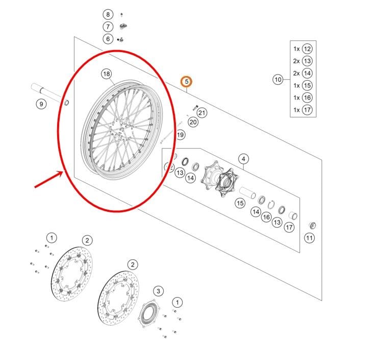 KTM 1290 R ÖN JANT ÇEMBERİ
