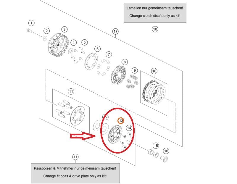 KTM 2024 50 SX DEBRİYAJ DİŞLİSİ
