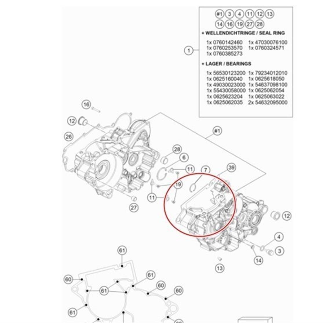 KTM 250 300 EXC Blok Ara Conta 17-23