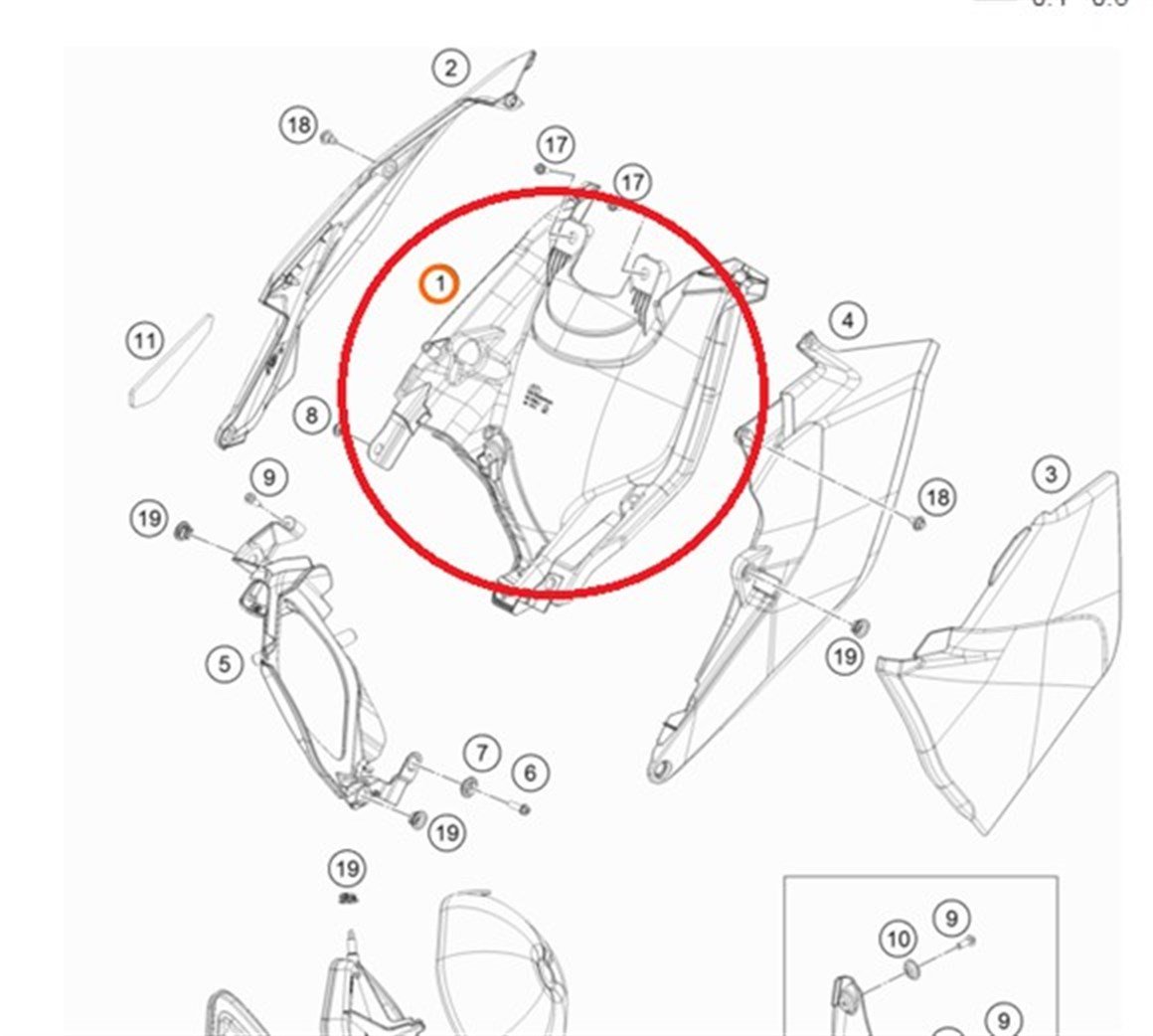 KTM EXC EXC-F SixDays Hava Filtre kutusu 18-19