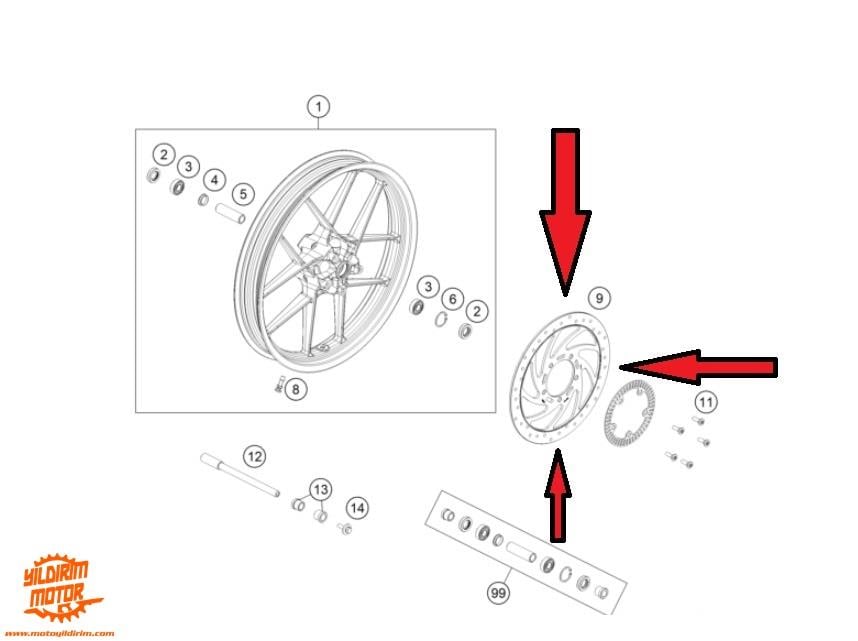 KTM 250 / 390 ADV 320 ÖN FREN DİSKİ 22-24