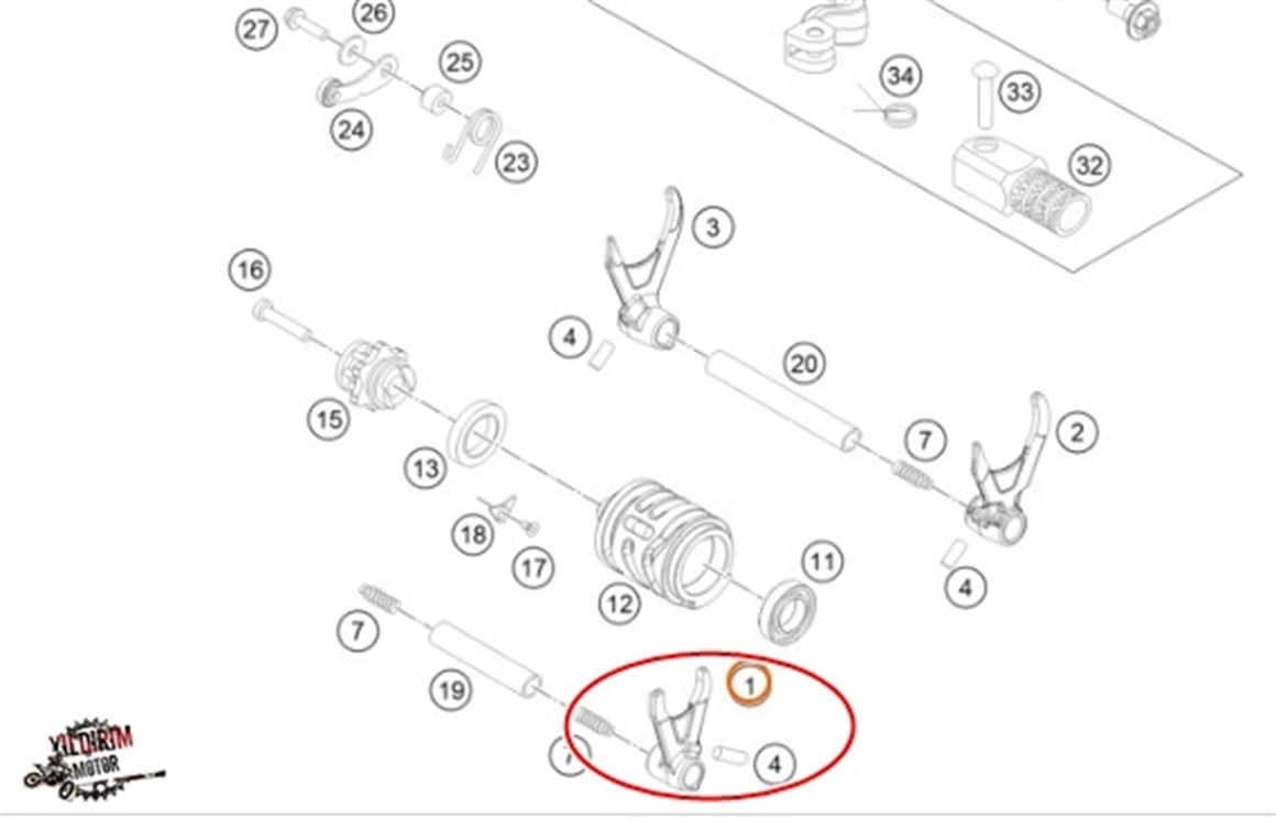 KTM 250 EXC-F VİTES HİLALİ 13-16