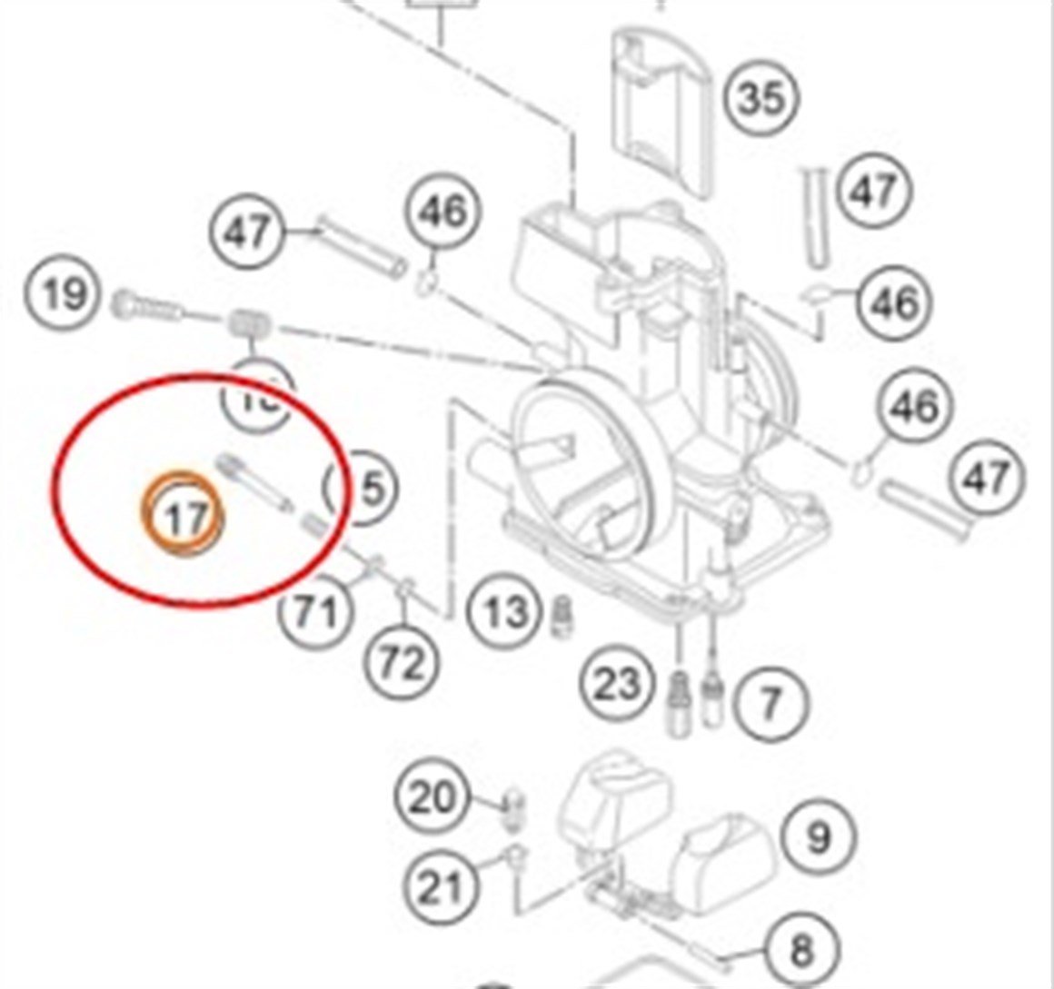 KTM 250 EXC KARBÜRATÖR HAVA AYAR VİDASI 14-16