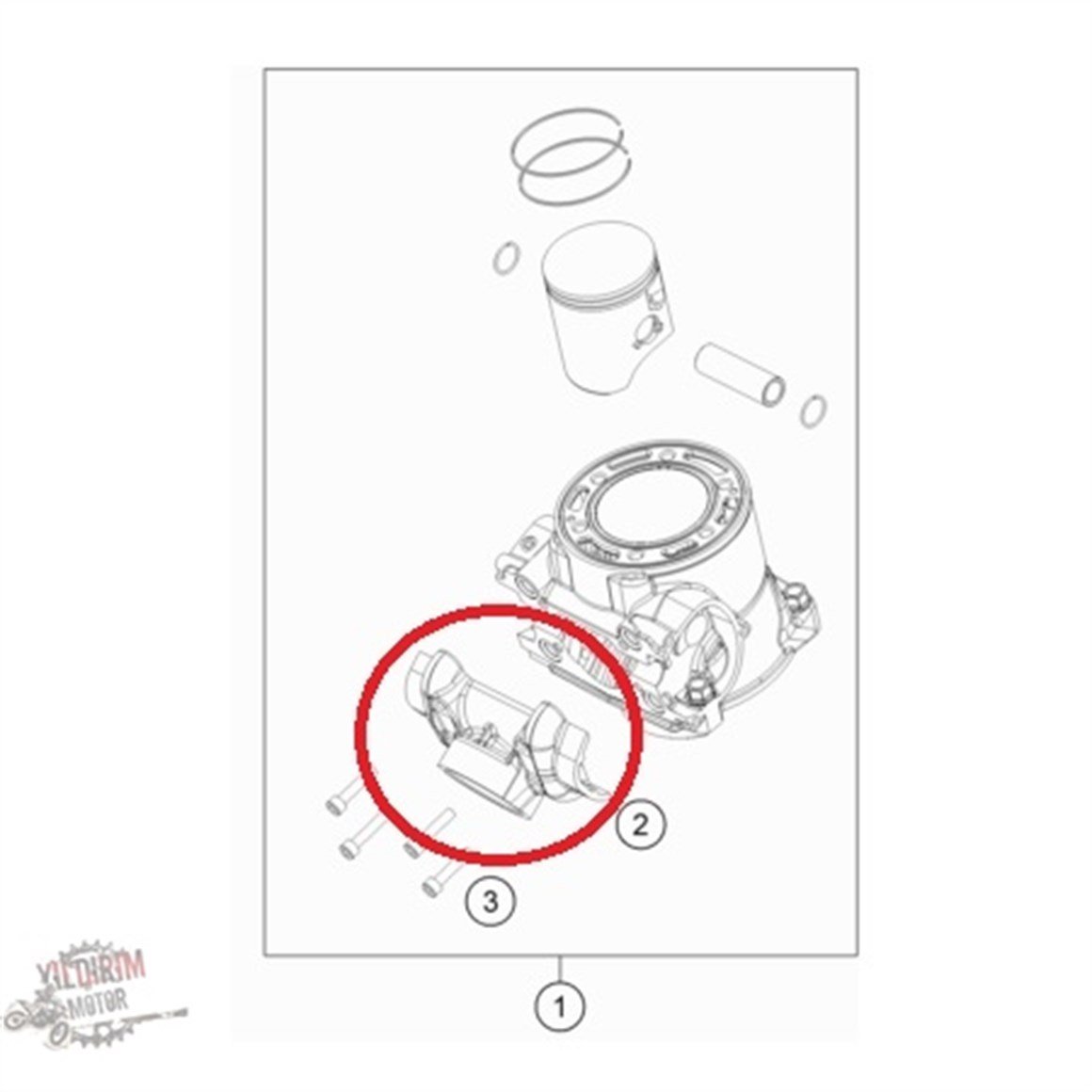 KTM 250 EXC Silindir Egzoz Flanş 17-19