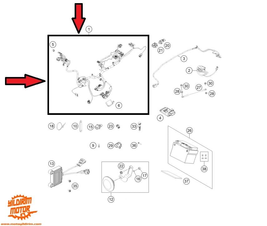 KTM 250/300 EXC ELEKTRİK TESİSATI 24-25