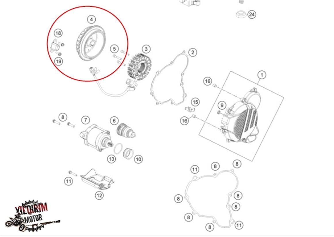 KTM 250/300 EXC STATÖR ROTOR
