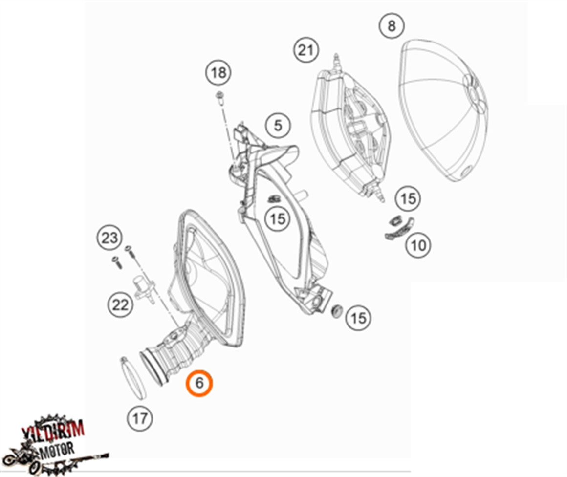 KTM 250/300 TPİ Hava Filtre Alt Kutusu