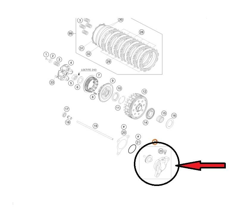 KTM 690 DUKE DEBRİYAJ ALT MERKEZİ 2009-2015