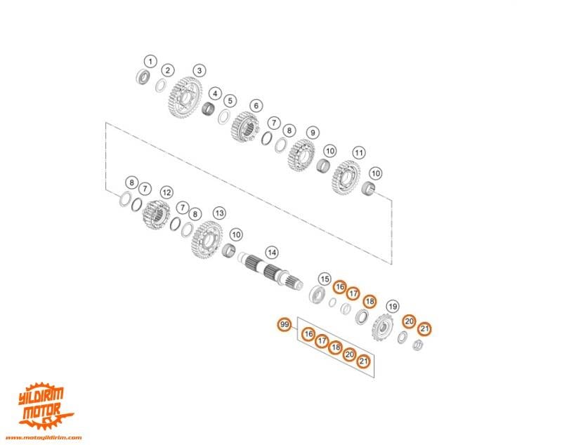 KTM 790 ÖN DİŞLİ TAMİR TAKIMI 