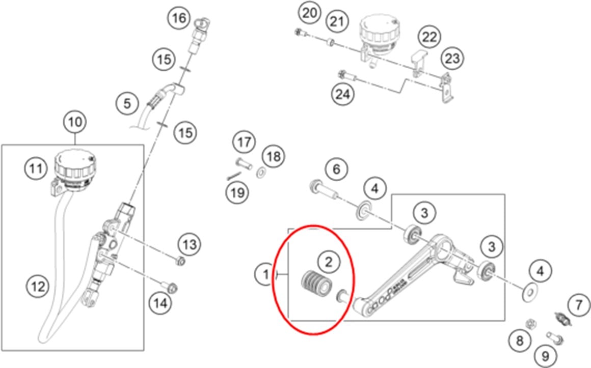 KTM DUKE 125/200/250 VİTES PEDAL YAYI