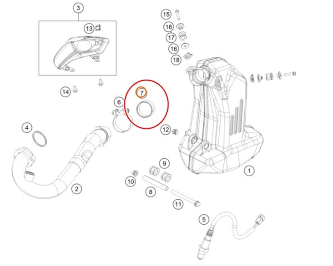 KTM DUKE 390 EGZOZ ARA CONTA 13-17