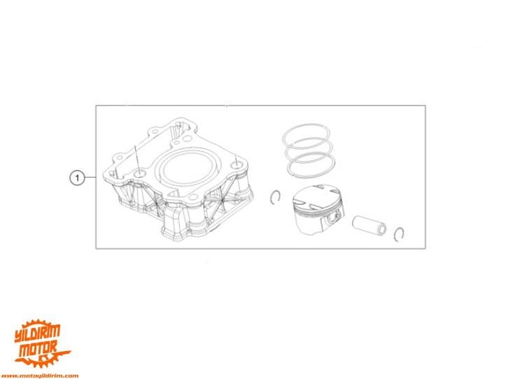KTM DUKE/RC 200 SİLİNDİR PİSTON TAKIMI 16-23