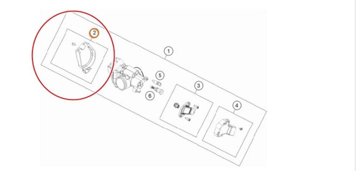 KTM EXC 250/300 GAZ KELEBEK KAPAĞI 20-23