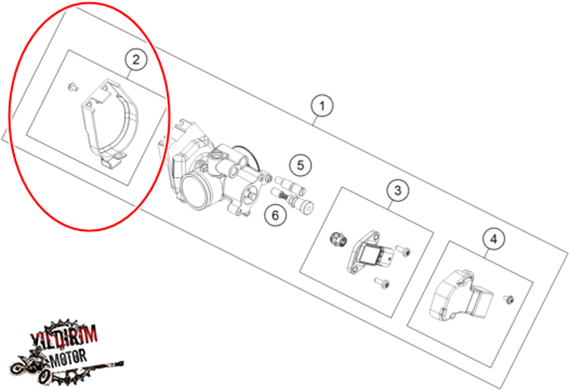 KTM EXC 250/300 GAZ KELEBEK KAPAĞI 20-23