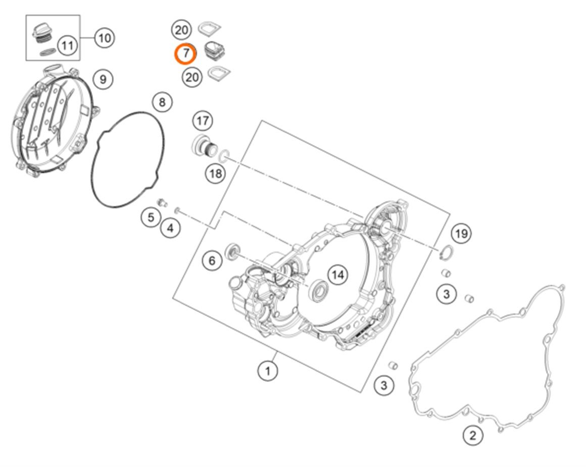 KTM EXC 250/300 Kips Yatağı 12-20