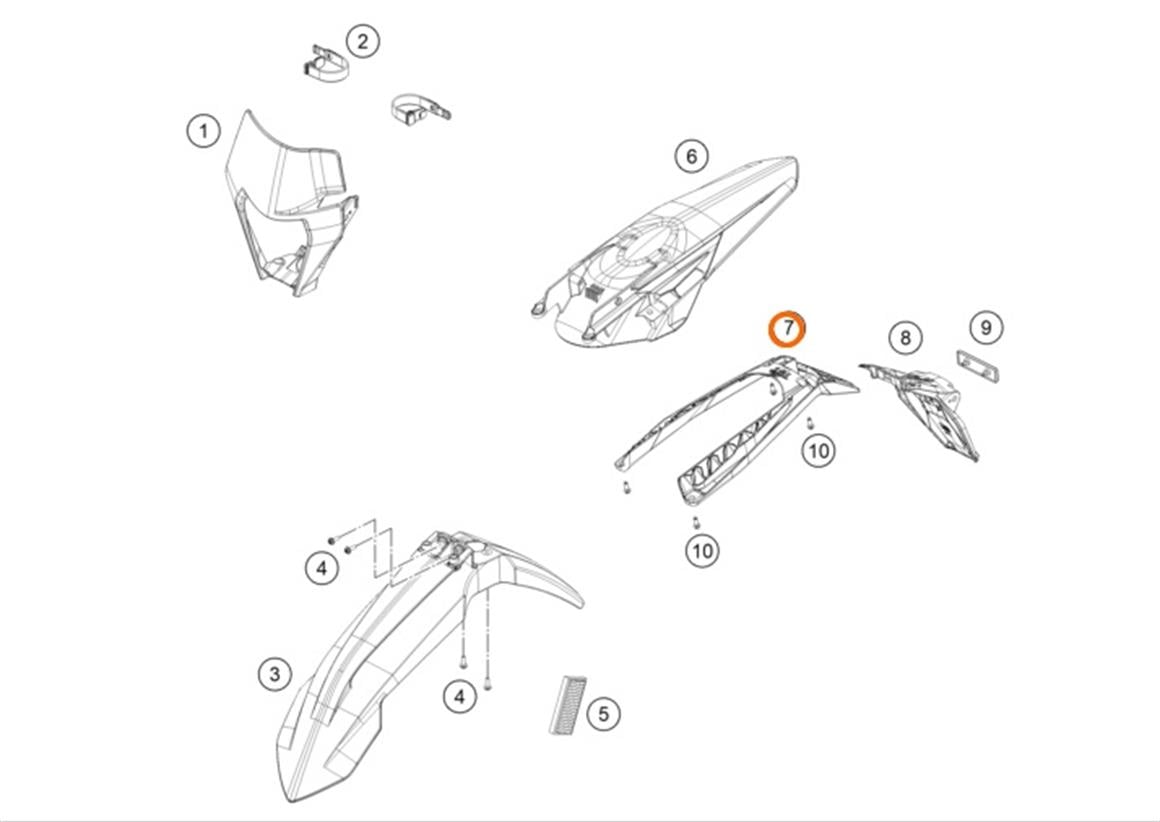 KTM EXC EXC- F MODELLER ARKA KUYRUK 20-21