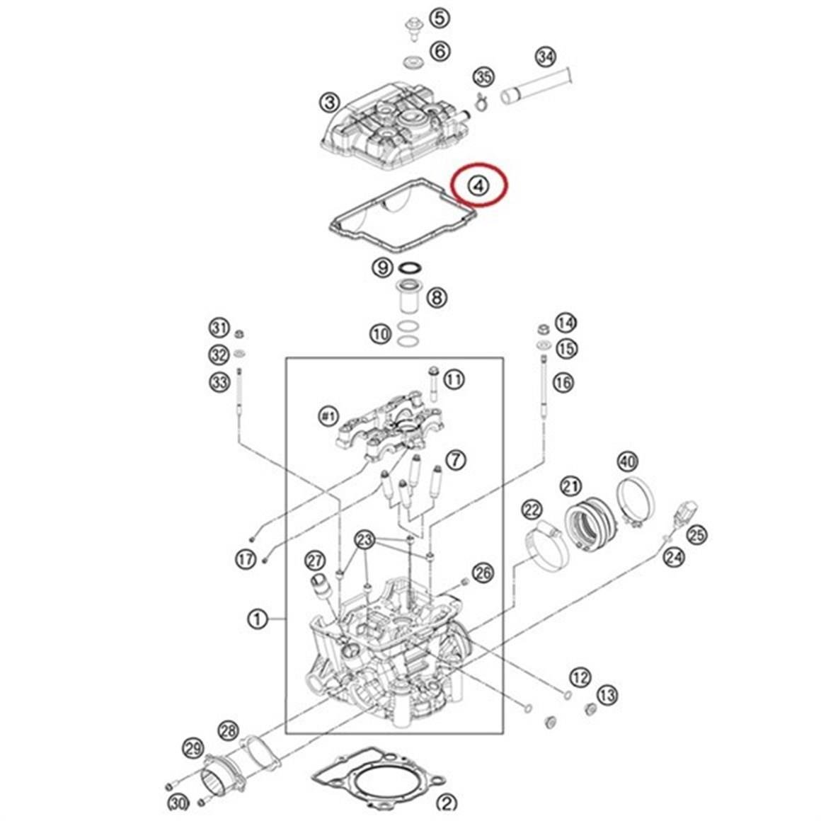 KTM EXC-F Modeller Külbiratör Kapak Contası