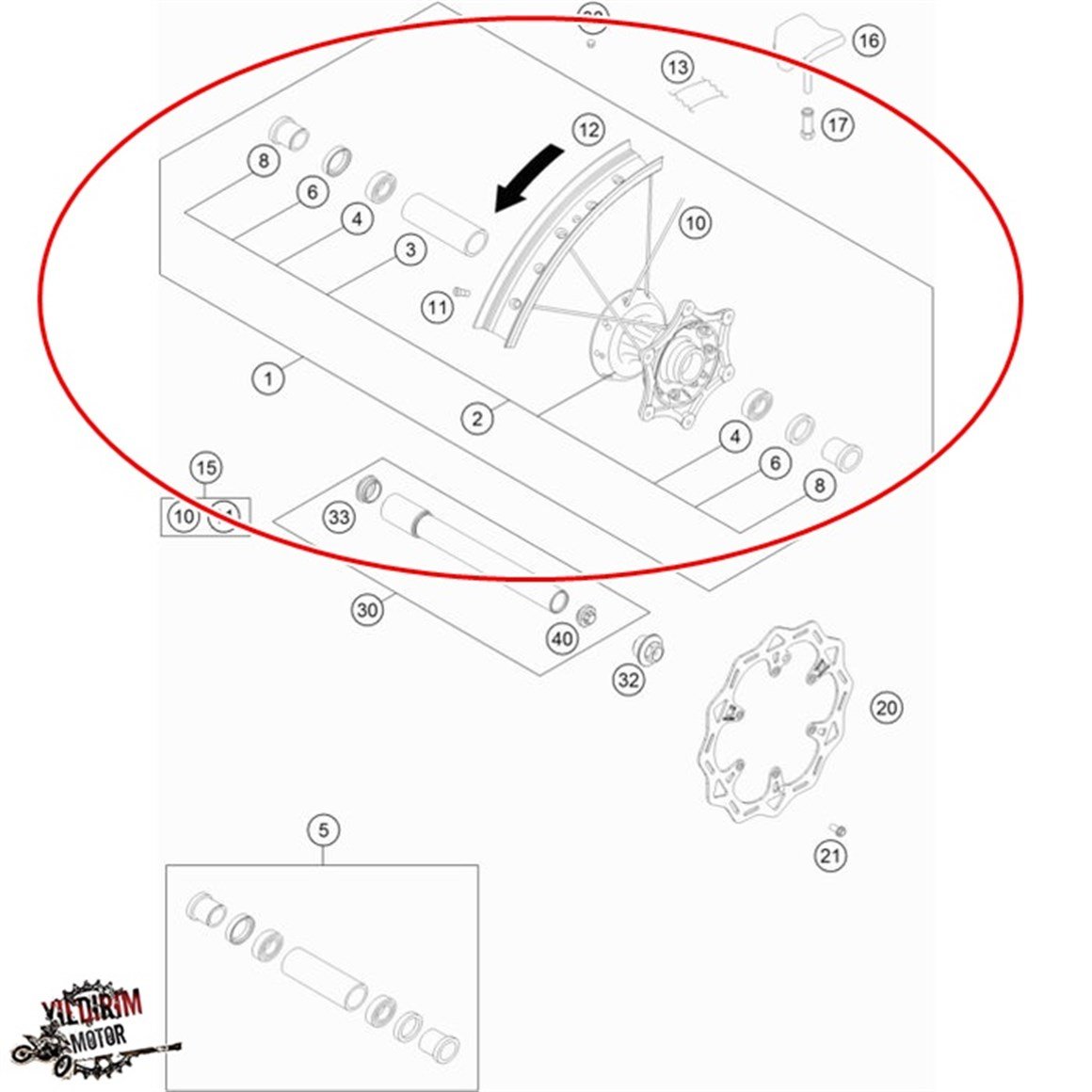 KTM EXC ÖN JANT 1.6X21