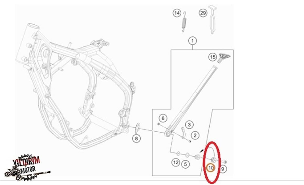 KTM EXC/EXC-F YAN SEYPA BURCU