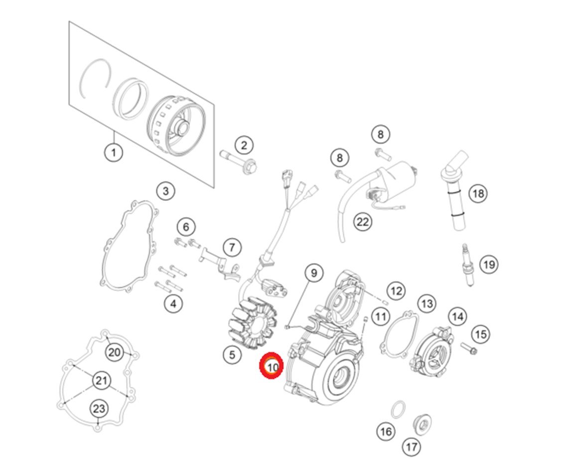 KTM SX-F 250/350 Modeller Orjinal Statör Kapak 11-15