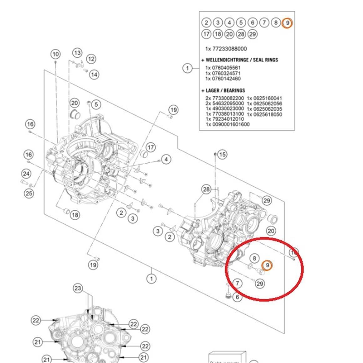 KTM SX-F/EXC-F YAĞ TAHLİYE TAPASI