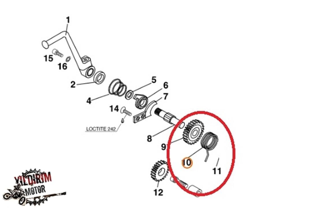 KTM SX65 AYAK MARŞ YAYI 98-08