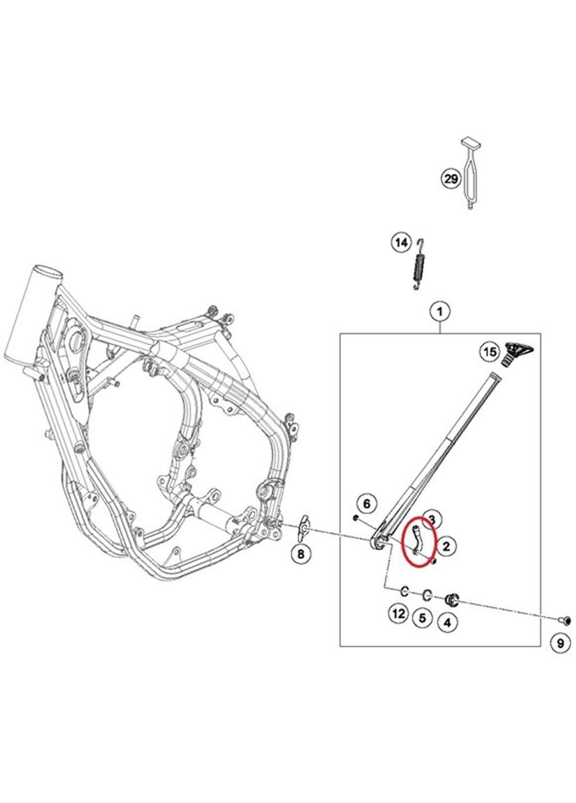 KTM YAN AYAK YAY BRAKETİ 17-18