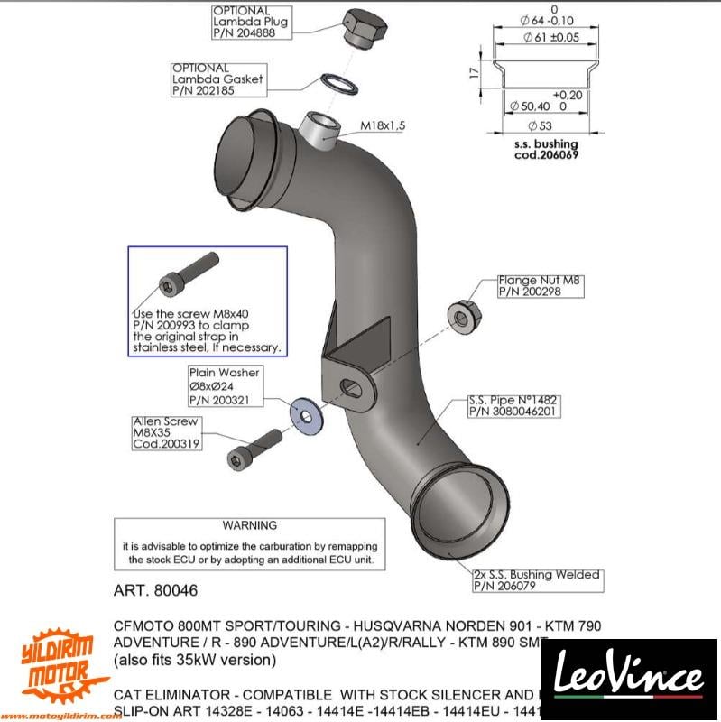 LEOVINCEN KTM 790/890 ADV ARA BORU 2024