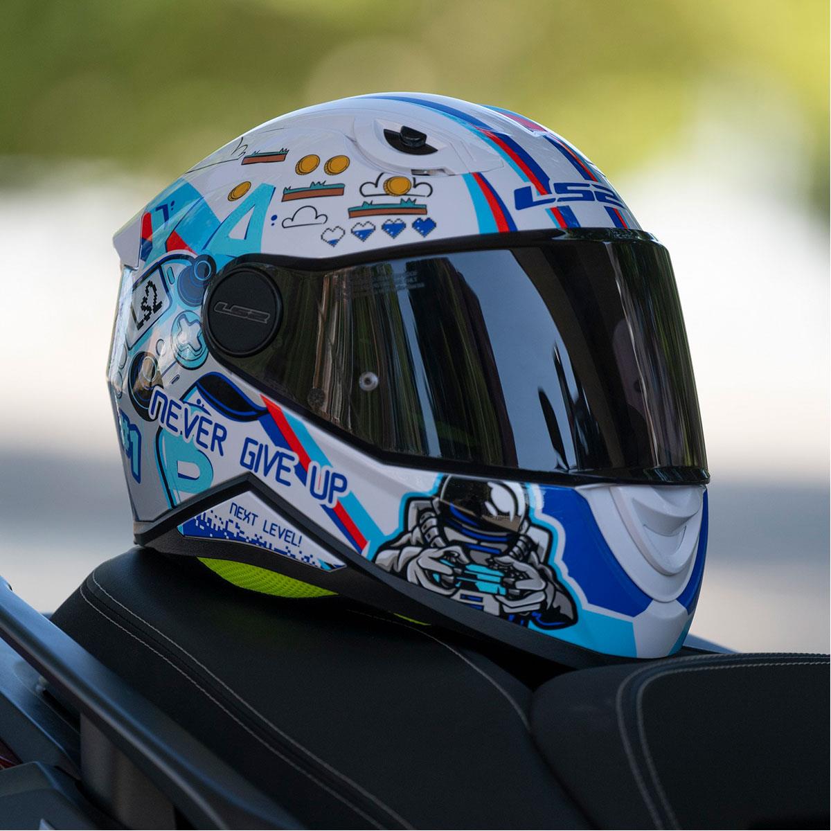 LS2 KID NEXT LEVEL BEYAZ COCUK KASK 