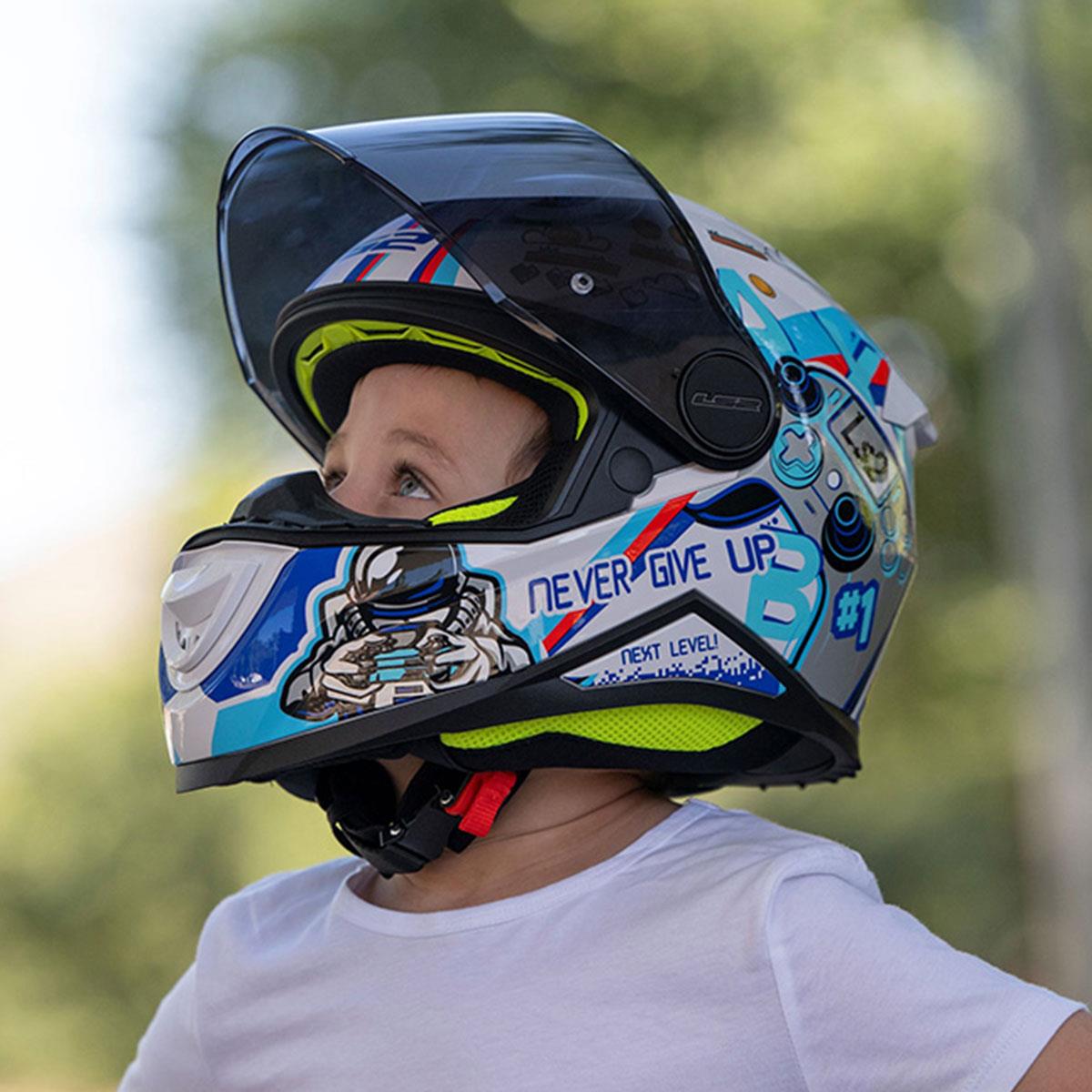 LS2 KID NEXT LEVEL BEYAZ COCUK KASK 