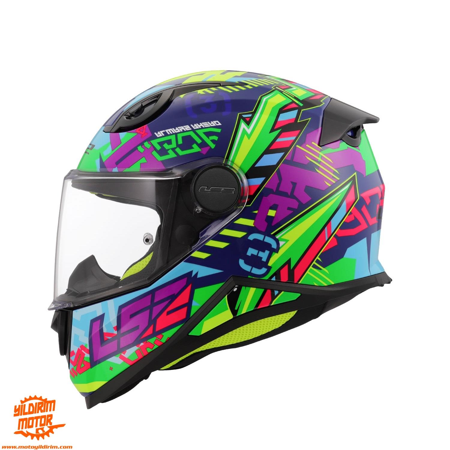 LS2 KID SVENT MAVİ-YEŞİL ÇOCUK KASK