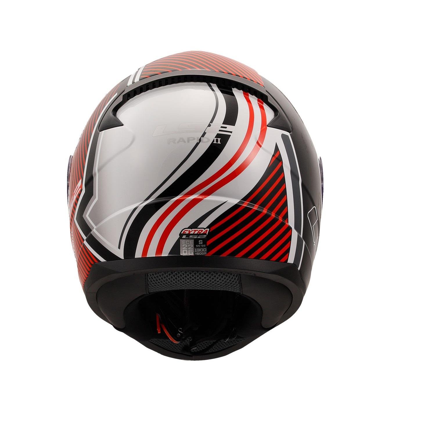 LS2 RAPID 2 EXTRA BEYAZ-KIRMIZI KASK