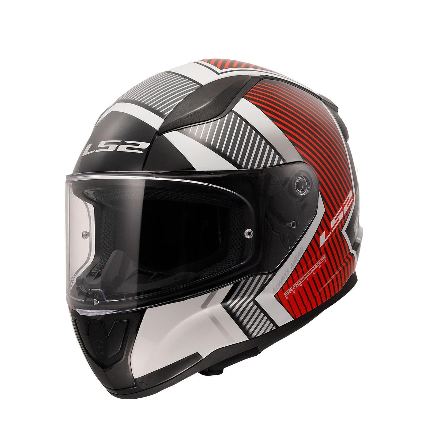 LS2 RAPID 2 EXTRA BEYAZ-KIRMIZI KASK