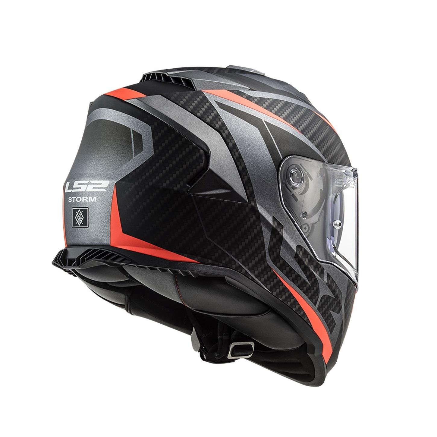 LS2 STORM 2 RACER MAT TITANIUM-NEON TURUNCU KASK