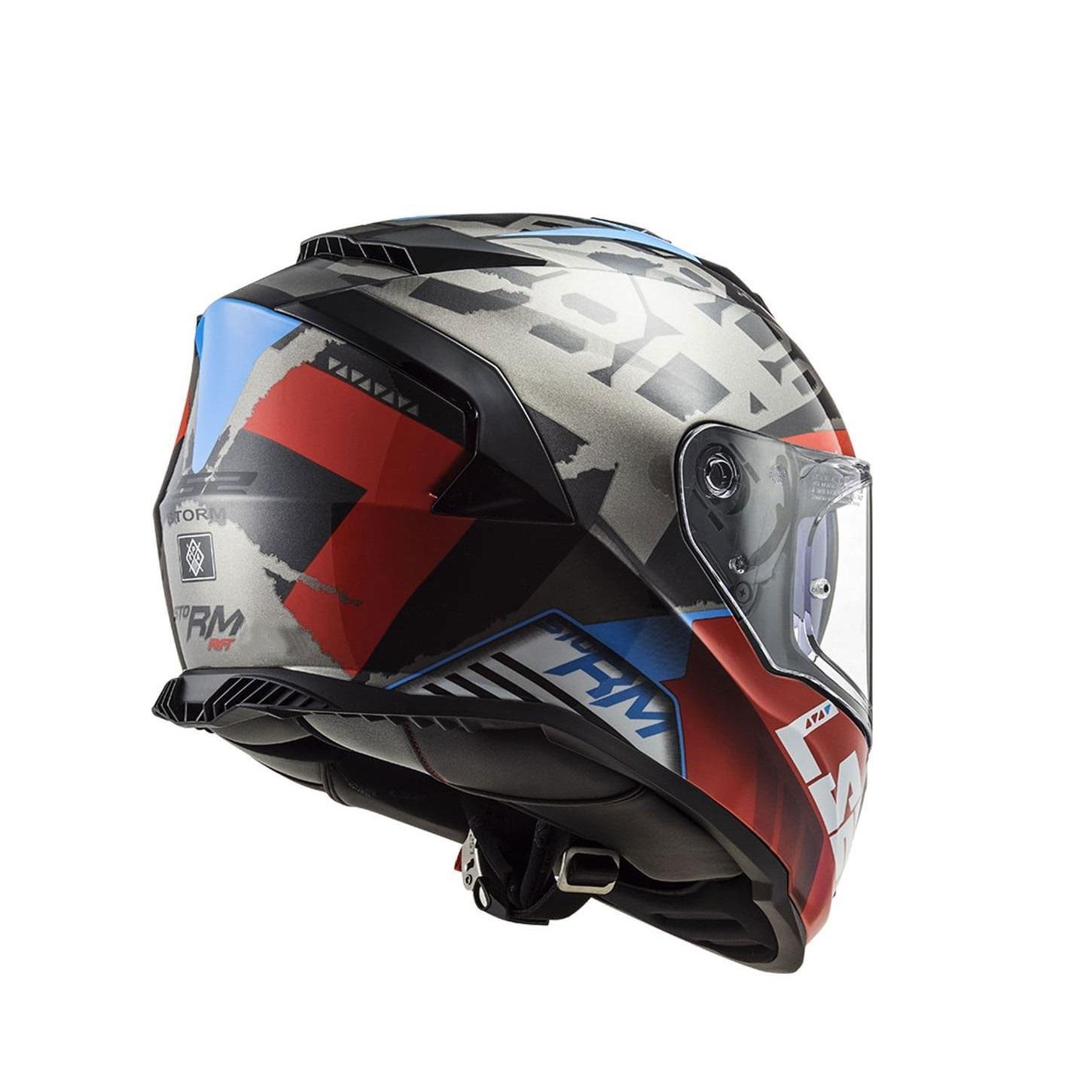 LS2 STORM 2 SPRINTER MAT SİYAH-KIRMIZI-TITANIUM KASK