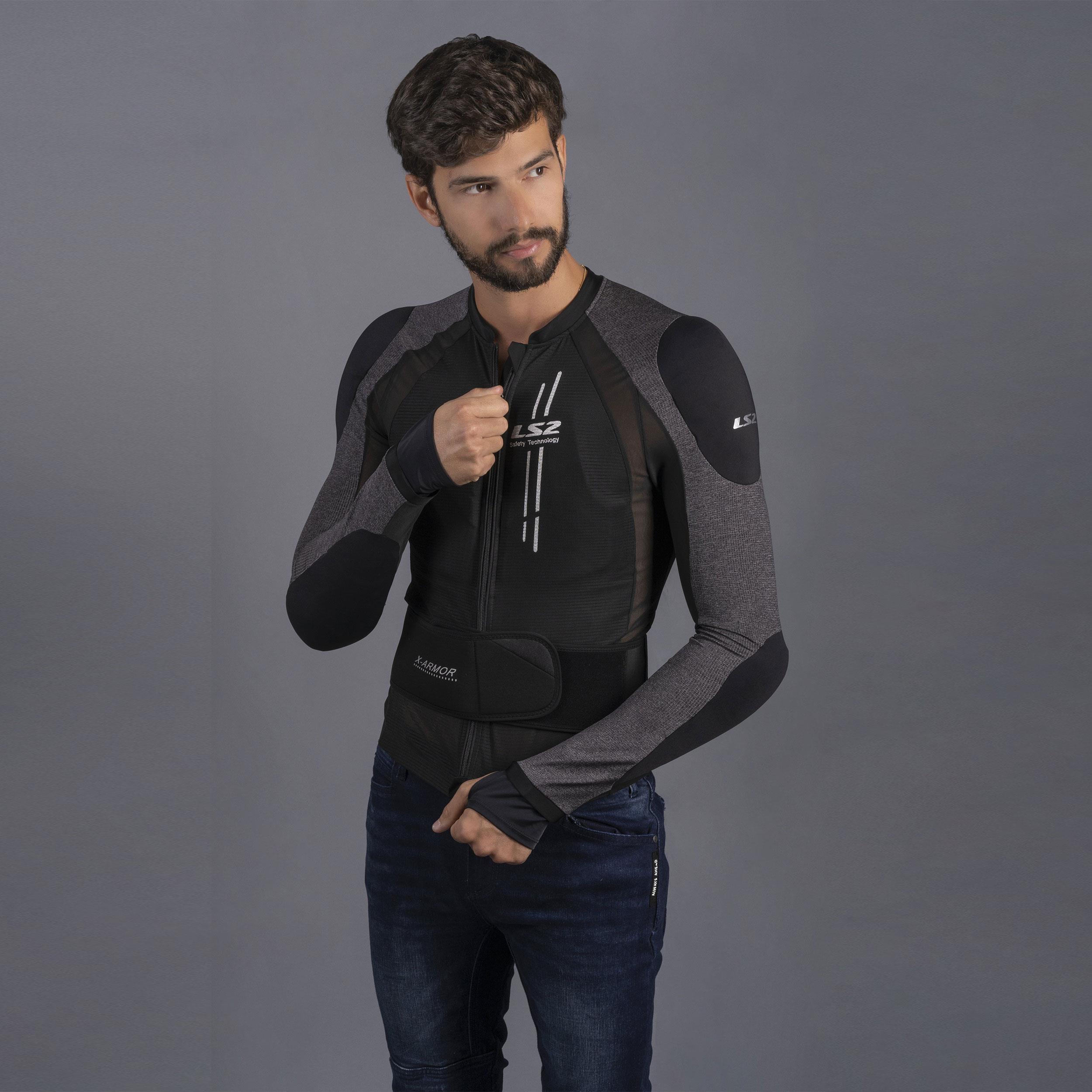 LS2 X-ARMOR FULL KORUMA MONT SİYAH-GRİ