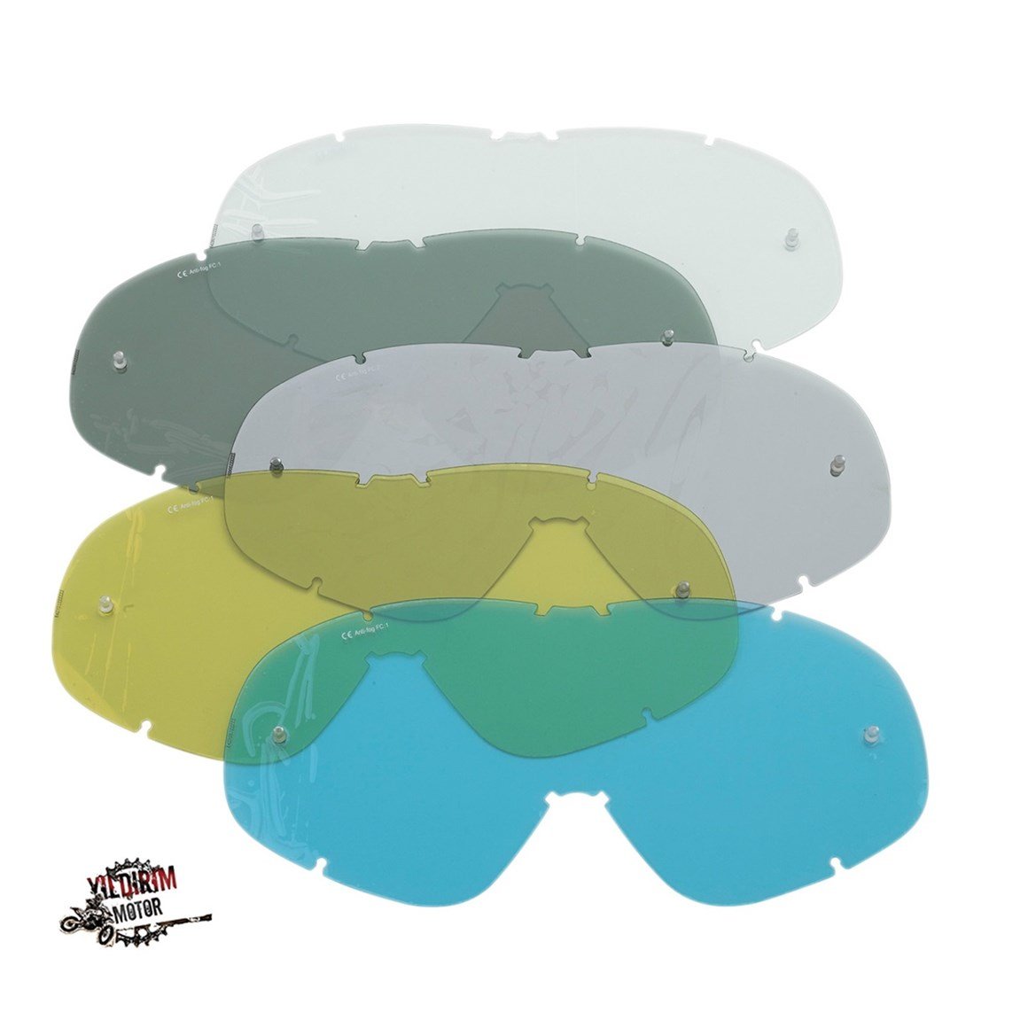 MOOSE RACİNG GÖZLÜK CAMI MAVİ