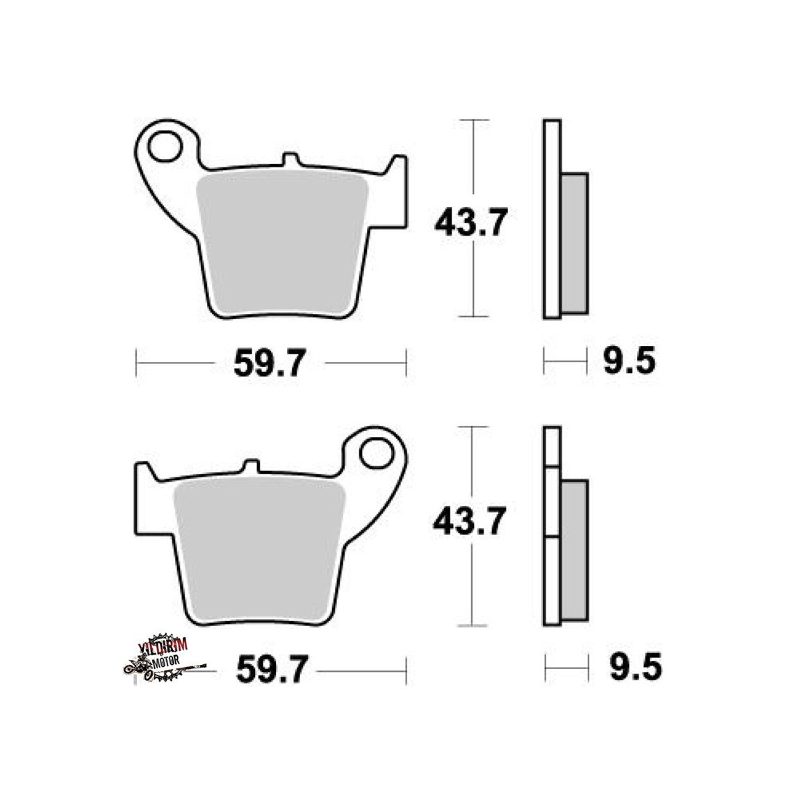 MOTO MASTER HONDA CRF MODELLER ARKA BALATA
